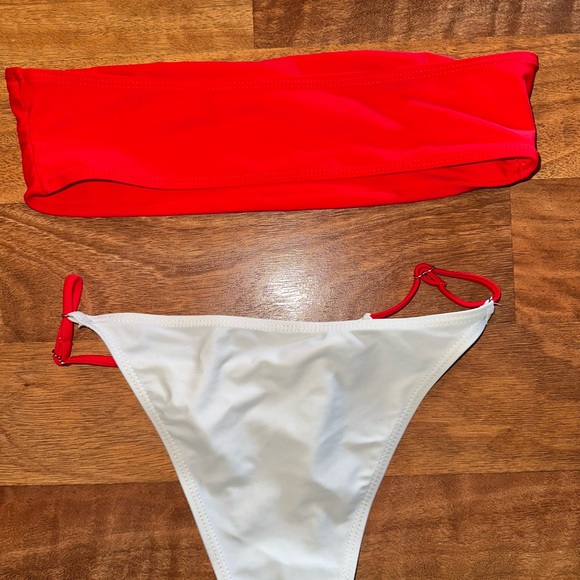 Shein Red Bandeau Bikini - Picture 4 of 4